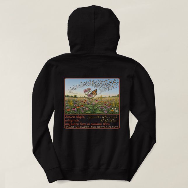 Sudadera Migración de la Mariposa Monarca (Reverso del diseño)