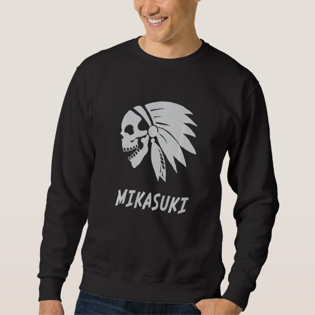 Sudadera Mikasuki Native American Indian Born Freedom Evil  (Anverso)
