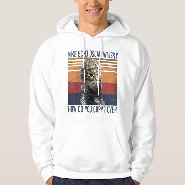 Sudadera Mike Echo Oscar Whisky Cómo Copia Piloto Kitty (Anverso)