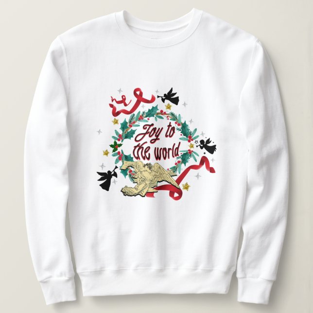 Sudadera Mikitiez noel gothic moody christmas angle sing (Anverso del diseño)