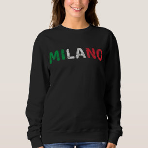 Sudadera Milán Italia Bandera Orgullo italiano Italia Vacac