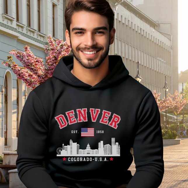 Sudadera Mile High City Skyline Illustration (Subido por el creador)