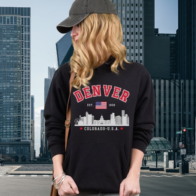 Sudadera Mile High City Skyline Illustration (Subido por el creador)