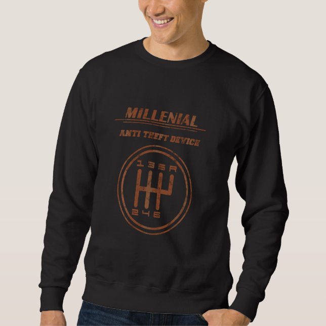 Sudadera Milenario Automóvil Anti Robo de cambio manual de  (Anverso)