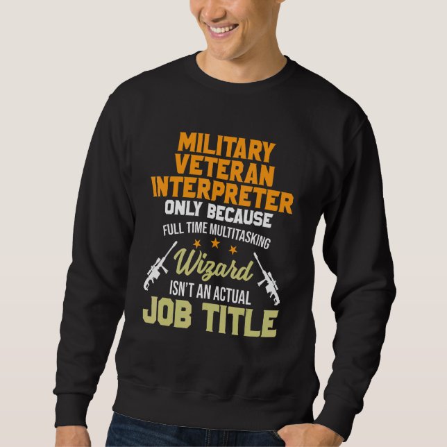 Sudadera Militar Intérprete de Veteranos (Anverso)