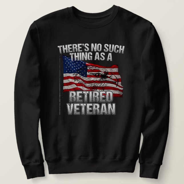 Sudadera Militares - Nada como veterano retirado (Anverso del diseño)