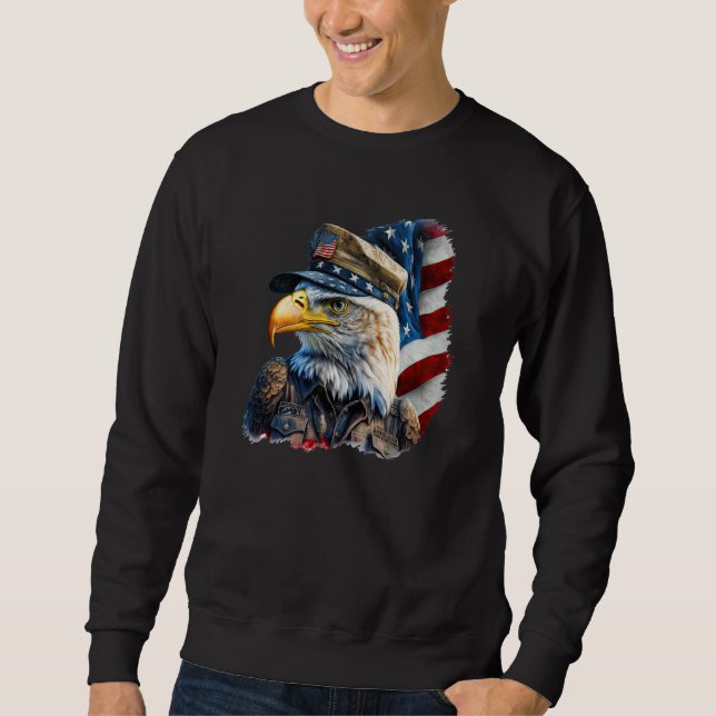 Sudadera Military Veteran Patriotic American Flag  26 (Anverso)