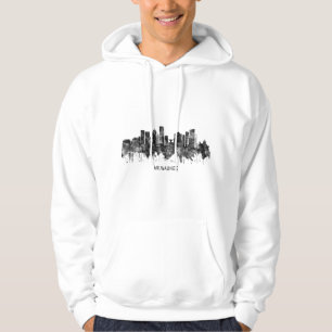 Sudadera Milwaukee Wisconsin skyline BW