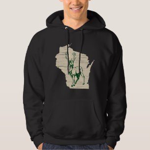 Sudadera Milwaukee Wisconsin Star Green Standing Stoic Buck