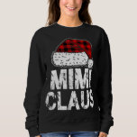 Sudadera Mimi Claus Santa Hat Red Buffalo Plaid Christmas P<br><div class="desc">Mimi Claus Santa Hat Red Buffalo Plaid Christmas Pajama</div>