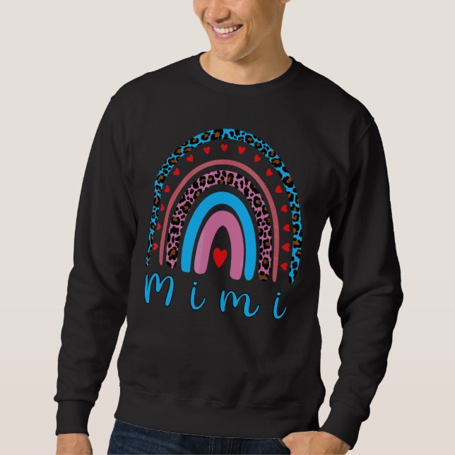 Sudadera Mimi Leopard Día de la Madre Arcoiris Para Mujeres (Anverso)