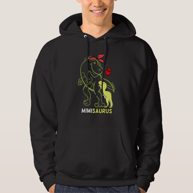Sudadera Mimisauro Mimi Tyrannosaurus Dinosaur Madre (Anverso)