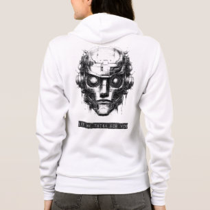 Sudadera Mind Control Cyberpunk Black Print Front & Back