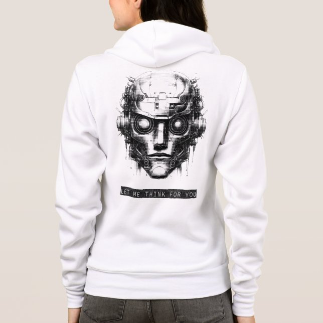 Sudadera Mind Control Cyberpunk Black Print Front & Back (Reverso)