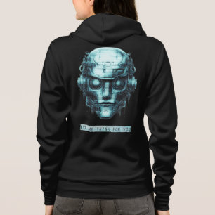 Sudadera Mind Control Cyberpunk Blue Grunge Front & Back