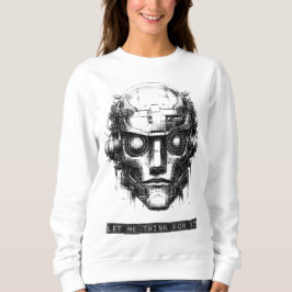 Sudadera Mind Control Cyberpunk Robot Black Print