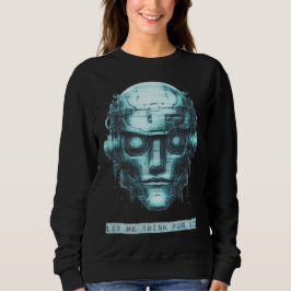 Sudadera Mind Control Cyberpunk Robot Blue Grunge