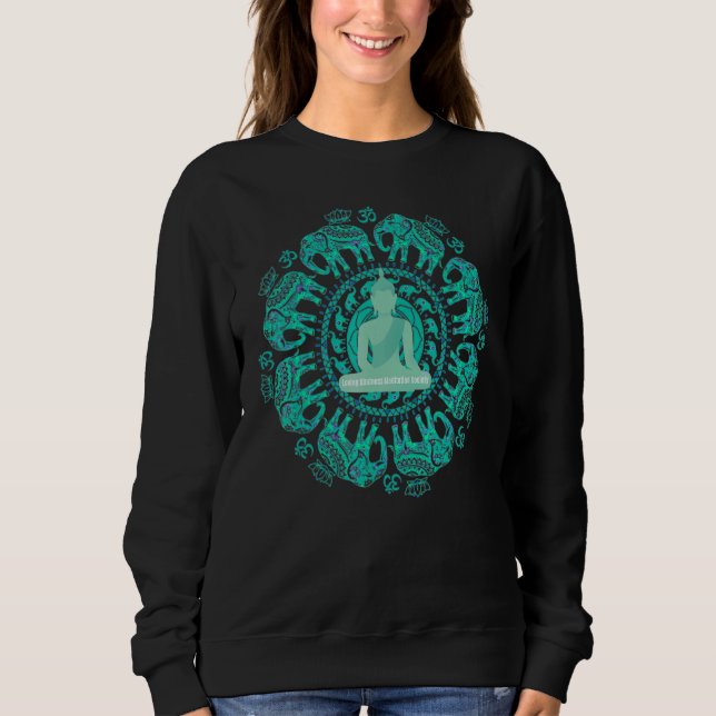 Sudadera Mindfulness Buddha Buddhism Spiritual Yoga Meditat (Anverso)