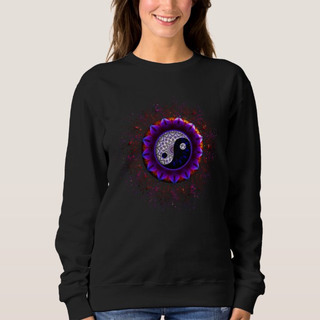 Sudadera Mindfulness Yin And Yang Cosmic Zen Stylish Yoga W (Anverso)
