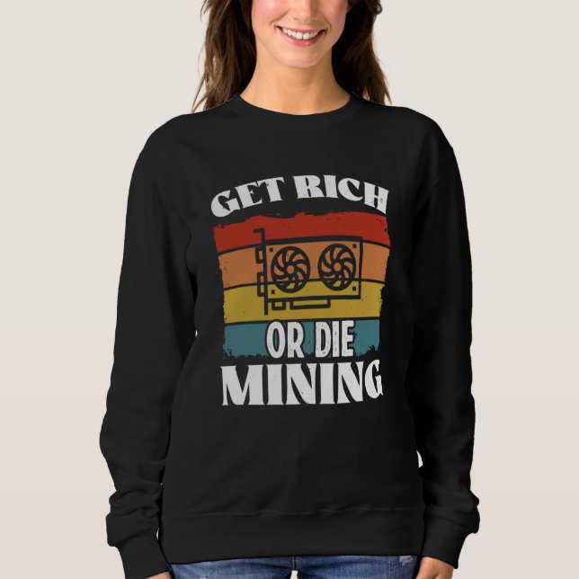 Sudadera Minero de criptomonedas Tecnología de cadena de bl (Anverso)