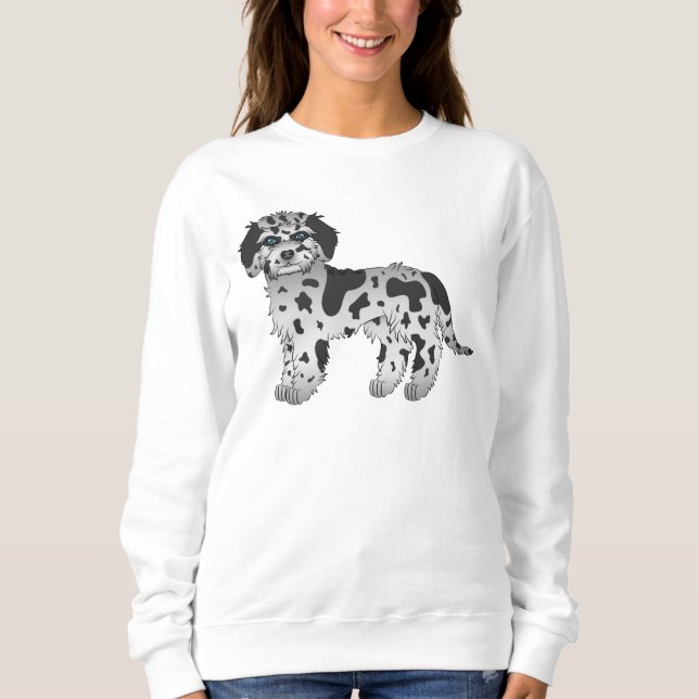 Sudadera Mini Goldendoodle Blue Merle Perro de Dibujos Anim (Anverso)