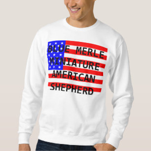 Sudadera mini nombre australiano en merle del azul de la