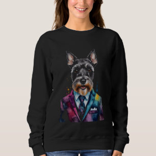 Sudadera Mini Perro de Schnauzer Suit Mini Grap de impresió