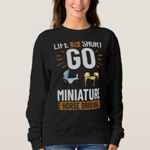 Sudadera Miniatura de la carreta de conducción de caballos 