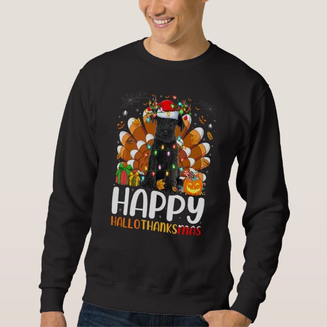 Sudadera Miniatura Schnauzer perro Halloween Navidad Hallot (Anverso)