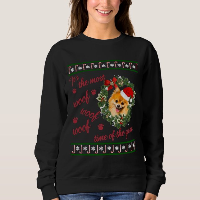 Sudadera Miniatura Spitz Pomeranian Merry (Anverso)