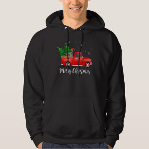 Sudadera Miniature Schnauzer Camión Rojo Navidad Árbol de N