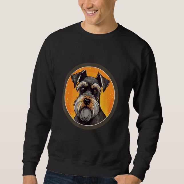 Sudadera Miniature Schnauzer Dog Breed with  Design (Anverso)
