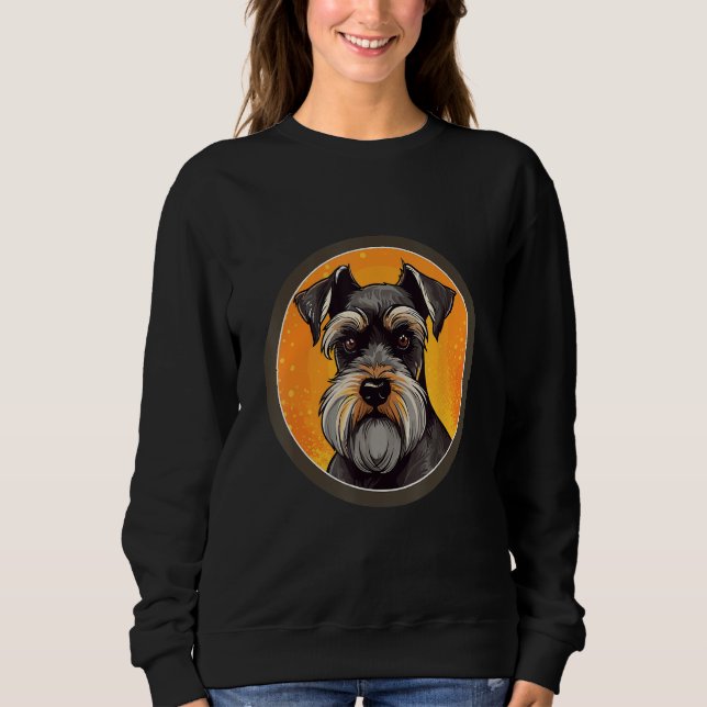 Sudadera Miniature Schnauzer Dog Breed with  Design (Anverso)