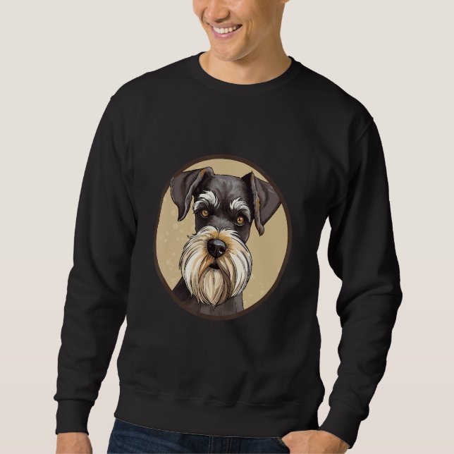 Sudadera Miniature Schnauzer Dog Breed with  Design 1 (Anverso)
