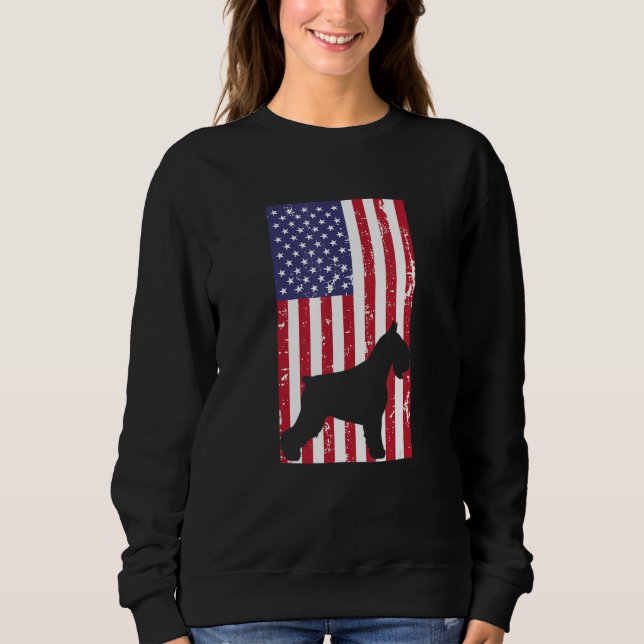 Sudadera Miniature Schnauzer Patriotic All American USA Fla (Anverso)