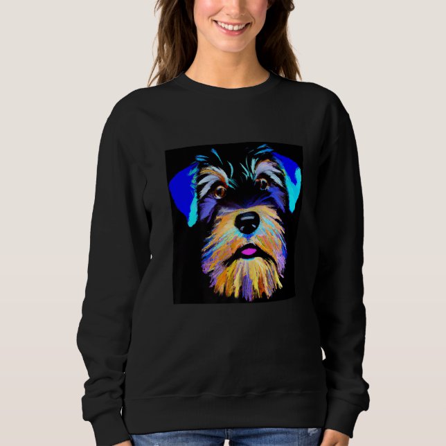 Sudadera Miniature schnauzer puppy cute pup doggy schnauzer (Anverso)