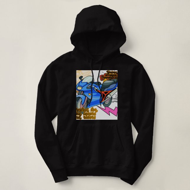 Sudadera Minimal Bike Art Graphic – Modern Motorcycle (Diseño del anverso)