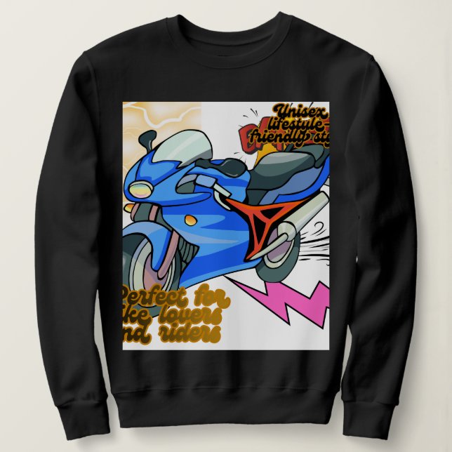 Sudadera Minimal Bike Art Graphic – Modern Motorcycle (Anverso del diseño)