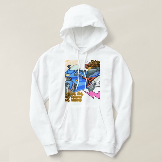 Sudadera Minimal Bike Art Graphic – Modern Motorcycle (Diseño del anverso)