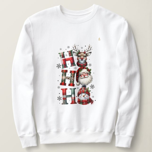 Sudadera Minimal Christmas Sweatshirt | Modern Holiday Aest (Anverso del diseño)