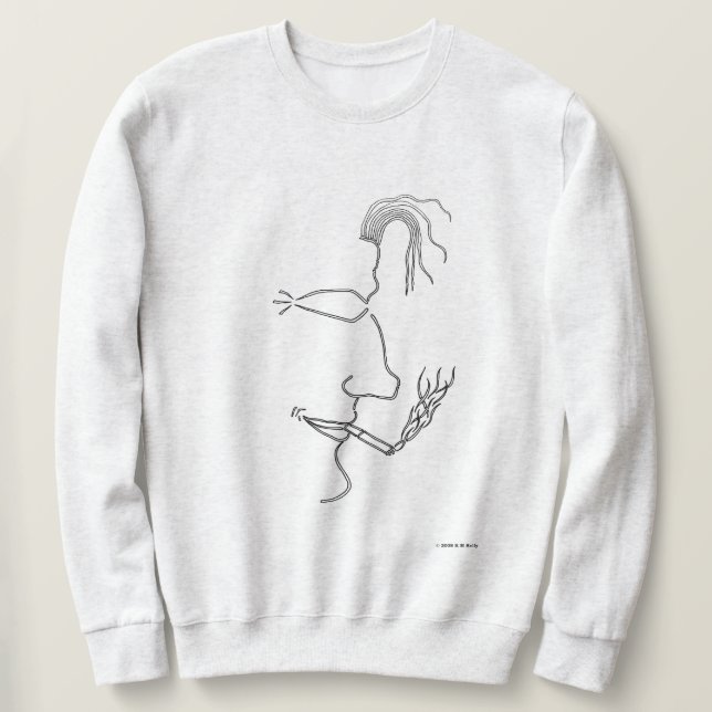 Sudadera Minimal Man - arte portable (Anverso del diseño)