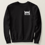 Sudadera Minimal Peeking Cat Small Chest Black and White<br><div class="desc">A clean and minimalist peeking cat design featuring a curious wide-eyed cat for a modern and stylish look. This simple black and white artwork is perfect for cat lovers who appreciate understated designs with personality. The playful expression adds a subtle touch of humor while keeping the overall aesthetic sleek and...</div>