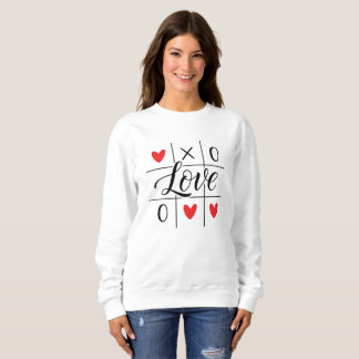 Sudadera Minimal Red Hearts Cozy Sweatshirt