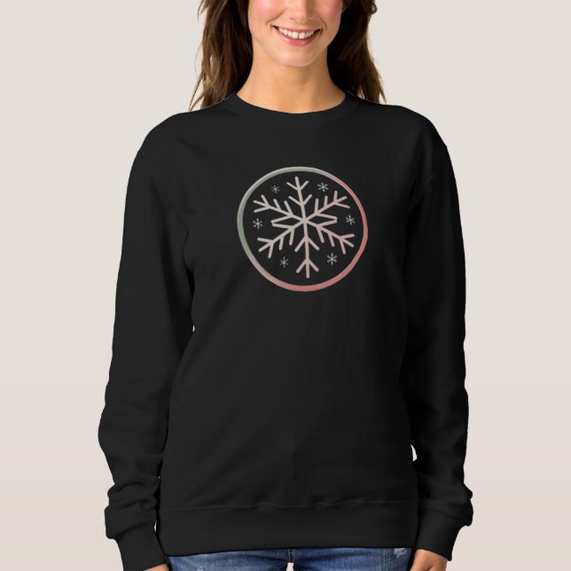 Sudadera Minimal Snowflake Icon –  Winter Holiday design  (Anverso)