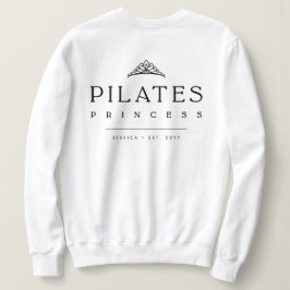Sudadera Minimalist Black and White Simple Pilates Princess