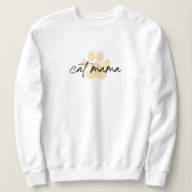 Minimalist Cat Mama Mood Aesthetic Crewneck Sweats