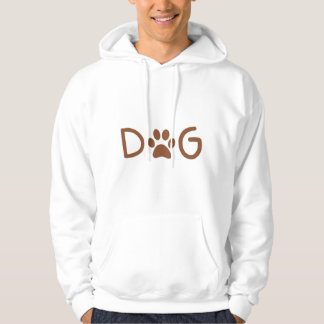Sudadera Minimalist DOG Typography Hoodie with Paw Print