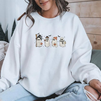 Sudadera Minimalist Halloween Ghost Squad | Cute Spooky 