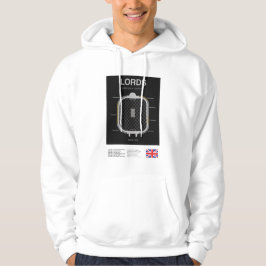 Sudadera Minimalist Lords Cricket Ground Line Print Hoodie
