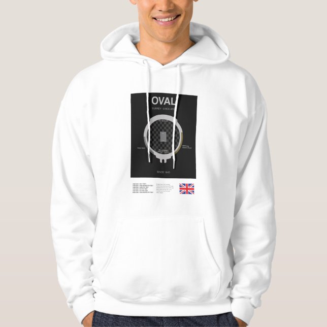 Sudadera Minimalist Oval Cricket Ground Line Print Tee (Anverso)